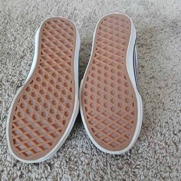 Vans Purple and White Girls Casual Shoes - Picture 7 of 11